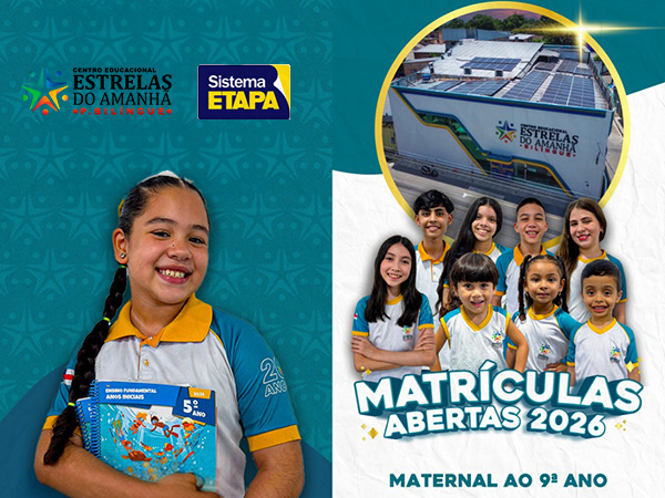 Material escolar e informações do Centro Educacional Estrelas do Amanhã